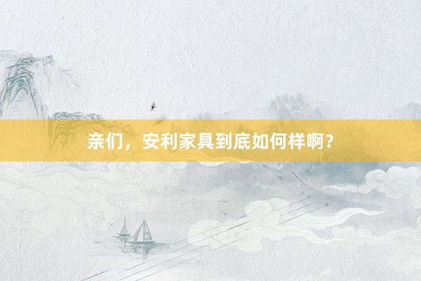 亲们，安利家具到底如何样啊？